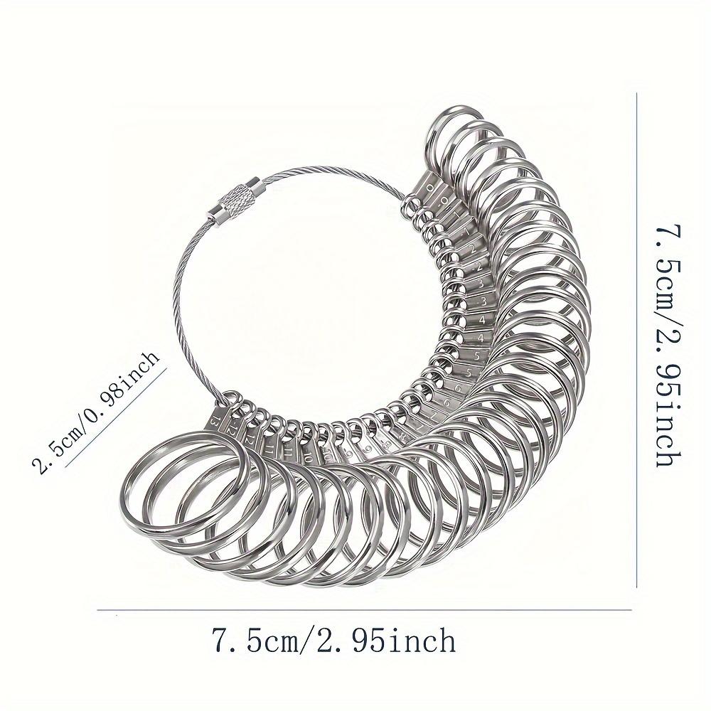 27pcs Ring Sizer Finger Sizer With Measuring Rings, Tool For Ring Making Jewelry Tool Size 1-13 With Half Size