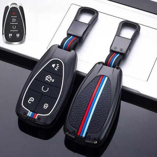 For Chevy Malibu Camaro Equinox Cruze Zinc Alloy Silicone Car Key Fob Case Cover