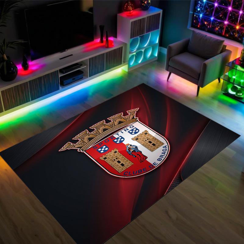 Braga FC Design Crystal Velvet Carpet Cozy Non?Slip Printed Rug For Bedroom Living Room Entrance