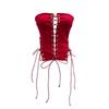 Cross-Border Hollow Lace-Up Bandeau Tank Top with Anti-Slip Strips and Waist Tie 8137