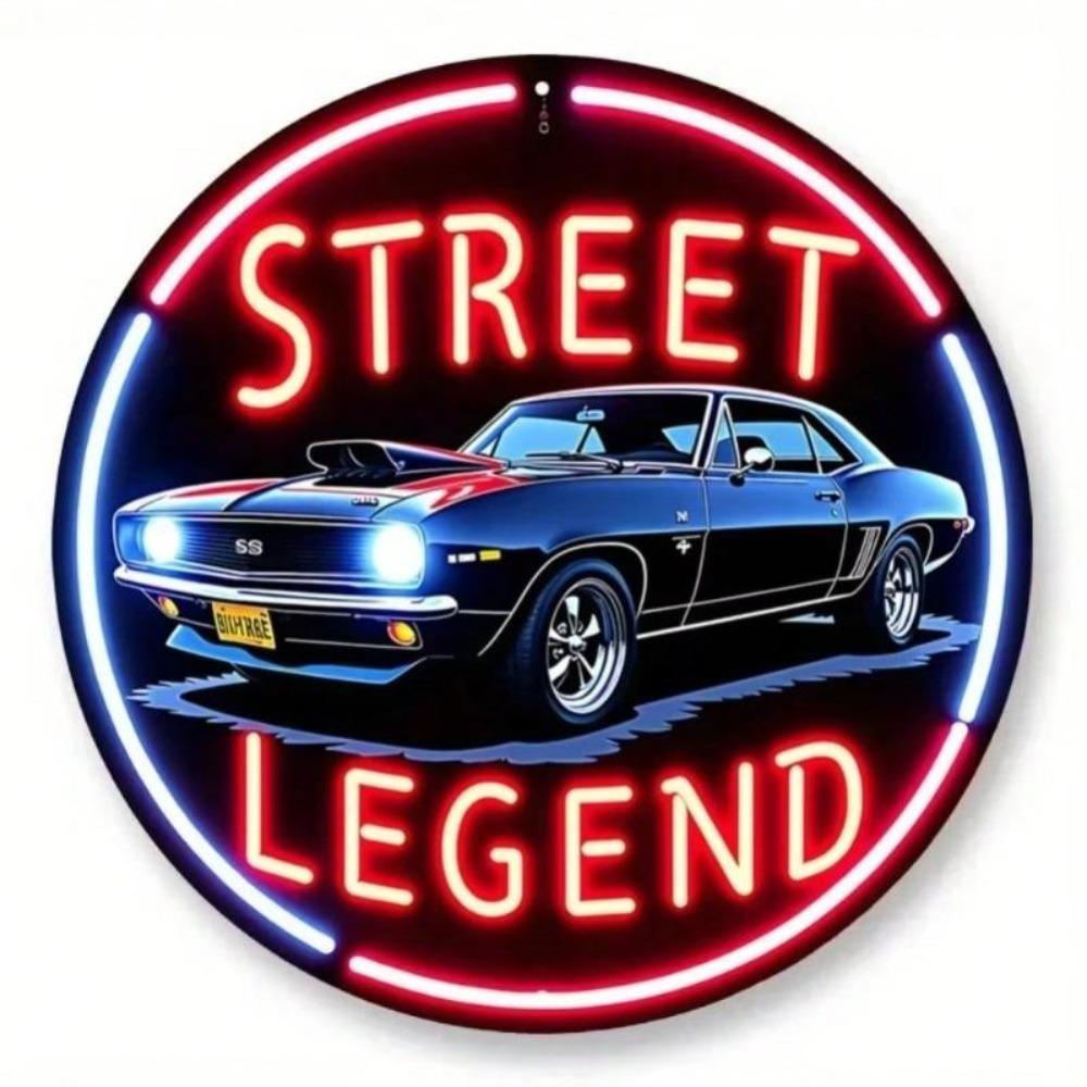 Iron Wall Art Vintage Muscle Car Decor Metal Tin Sign Ready to Hang Cafe Bar Man Cave