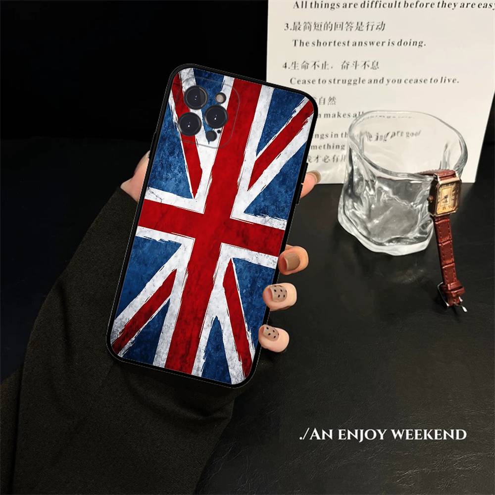 England Britische UK Flagge Handyhülle Für iPhone 17 16 14 15 13 12 11 Pro Max Plus Silikon Weiche Hülle