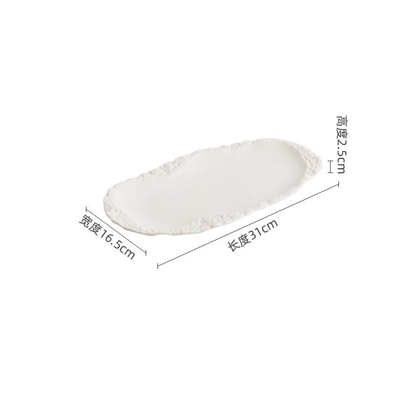 

Каменная текстура Неправильная овальная тарелка Керамическая тарелка для рыбы на пару Толстая суповая тарелка Тарелки для суши Молекулярная кухня Креативная посуда