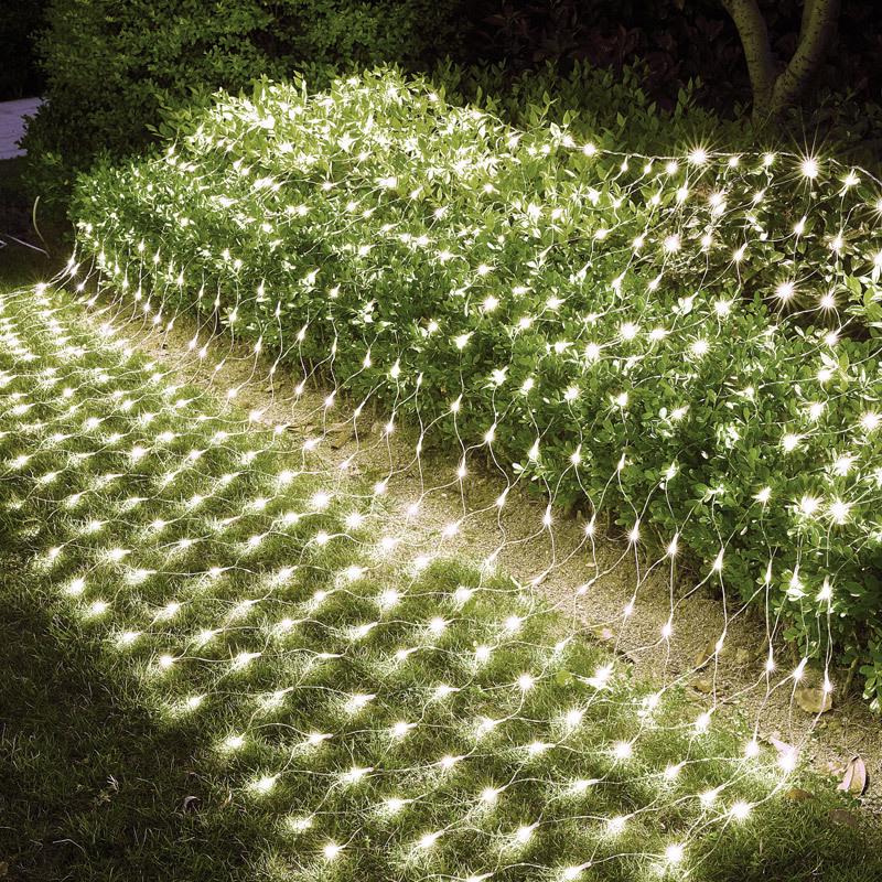 

Outdoor Waterproof Decorative Fishing Net Lights for Trees and Lawns - Colorful Low Voltage Starry Sky Design EU 1.5x1.5m 96 lights [with tail plug]