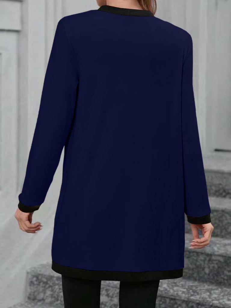 2025 Women's Fashion Color Block Patchwork Single-Breasted Top