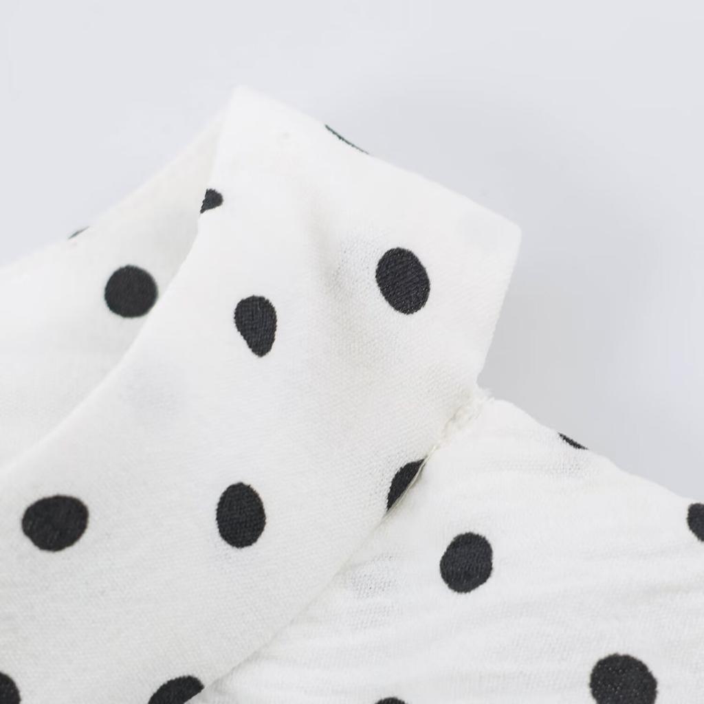 European and American style, new women's clothing, versatile, fashion, polka dot neck top 0264 474