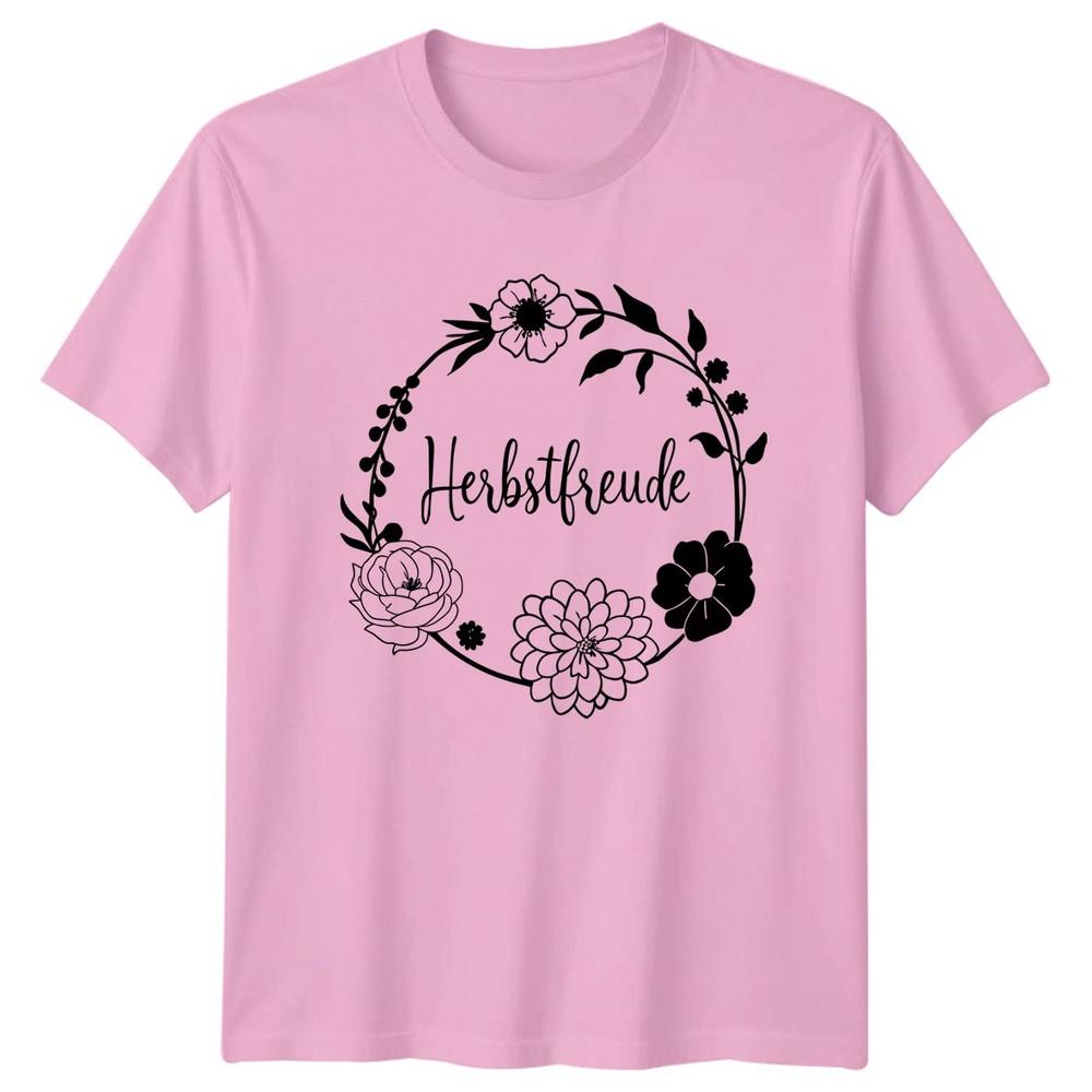 Herbstfreude Unisexs TShirt Autumn Fall Floral Birthday Gift For Her