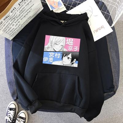 Anime Horimiya Miyamura Izumi I Hori Kyouko Para Graficzny Nadruk z Kapturem Męskie Damskie Codzienne Bluzy Harajuku Unisex Bluza
