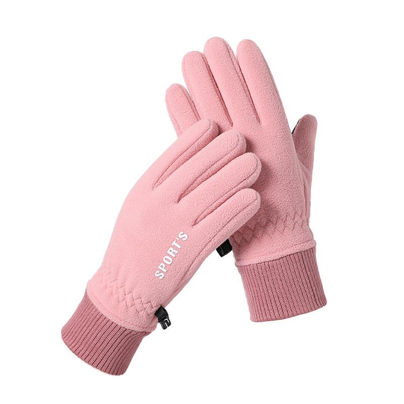 Winter Thermal Gloves Fleece Thickened Cold-proof Touch Screen Cycling Electric Vehicle Driving Gloves Winter Outdoor Gloves