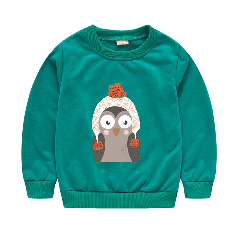 Children's Children's New Year Red Pullover Sweater Baby Cute Cartoon Avatar Round Neck Bottoming Shirt Tops