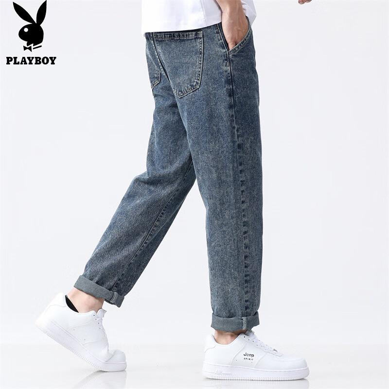 PLAYBOY Men's Autumn/Winter Loose Straight Leg Jeans