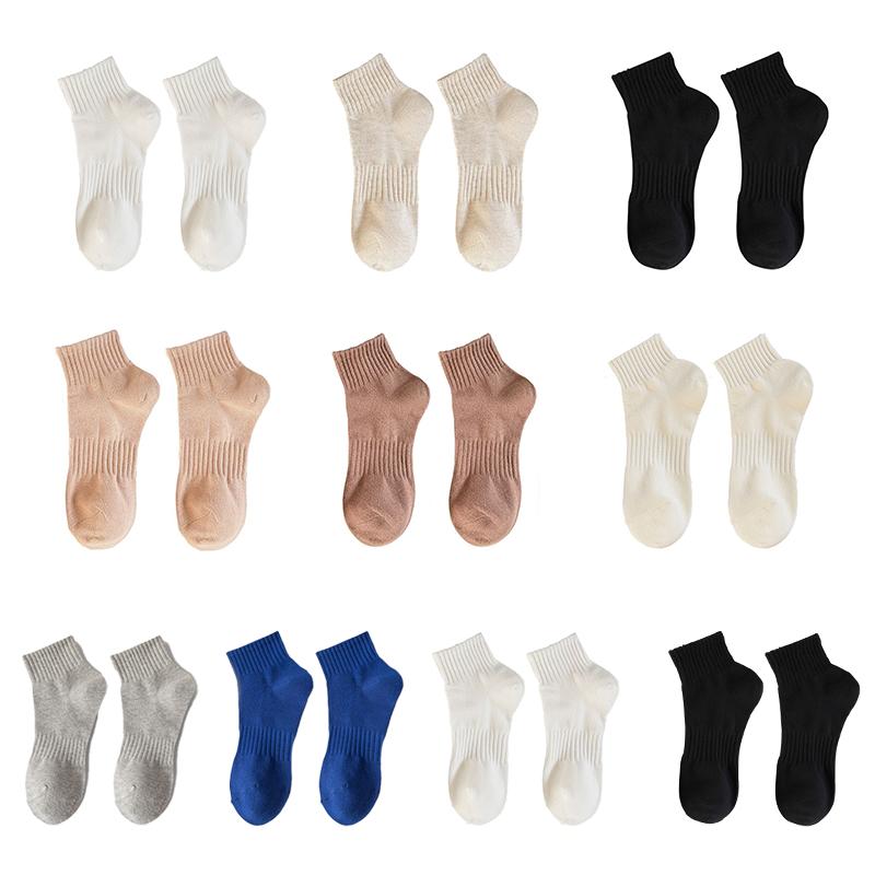 10 Pairs Women Cotton Socks Autumn Breathable Soft Sports Women Anti-bacterial Socks