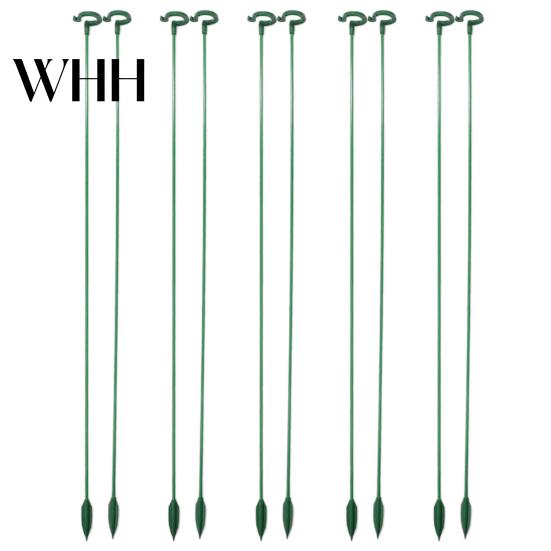 Twist Prevention Plant Support Stake 10Pcs Stakes Slot Design Easy to Use Versatile Application Indoor Heavy Rain Flower Stand Outdoor Single