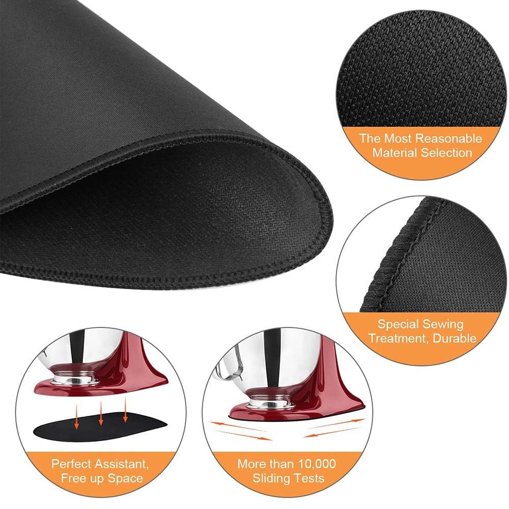 Black Mixer Mover Sliding Mat Rubber Mixer Slider Mat Countertop Mover Pad   Table