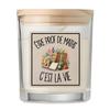 Bougie Parfumée Vanille Être prof de maths c'est la vie | Verre 8,5 cm Couvercle en Bambou et Boîte Cadeau | Déco Salon Chambre