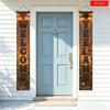 2D Flat, 2D Door Banner 2D Flat, 2D Door Banner 2D Flat Banner, 2pcs Western Cowboy Country Style Holiday Couplet Door Flags, Vertical WELCOME And YEE