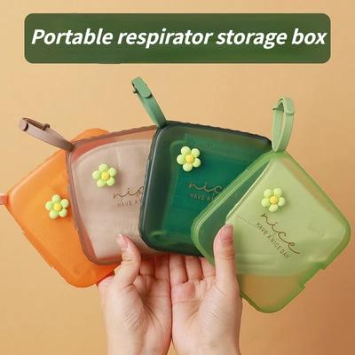 2ks Úložný box na respirátor Přenosný sáček Krabička na respirátor Úložný box na příslušenství Úložný box odolný proti prachu