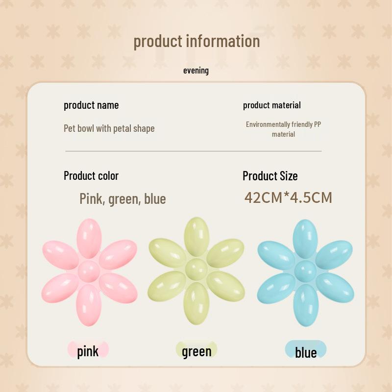 Petal Cat and Dog Bowl: Multi-Cat & Stray Cat Feeding, Ideal for Kitten Milk & Puppy Food