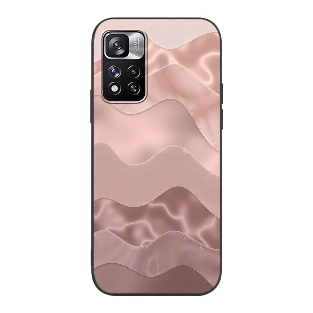 Love Rose Gold Style Case for Xiaomi Redmi Note 11 10S 8T 10 12 Pro Plus 11T 8 9 11E 11S 5 Pro 9S 7 Soft TPU Black Phone Cover