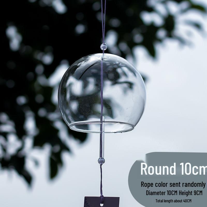 Cherry Blossom Glass Wind Chime - DIY Transparent Hanging Ornament