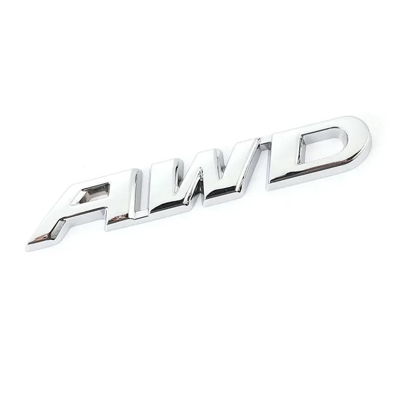 3D Metal fpr AWD Letters Logo Car Trunk Emblem Fender Badge Decal Sticker For Civic CRV RAV4 Accessories