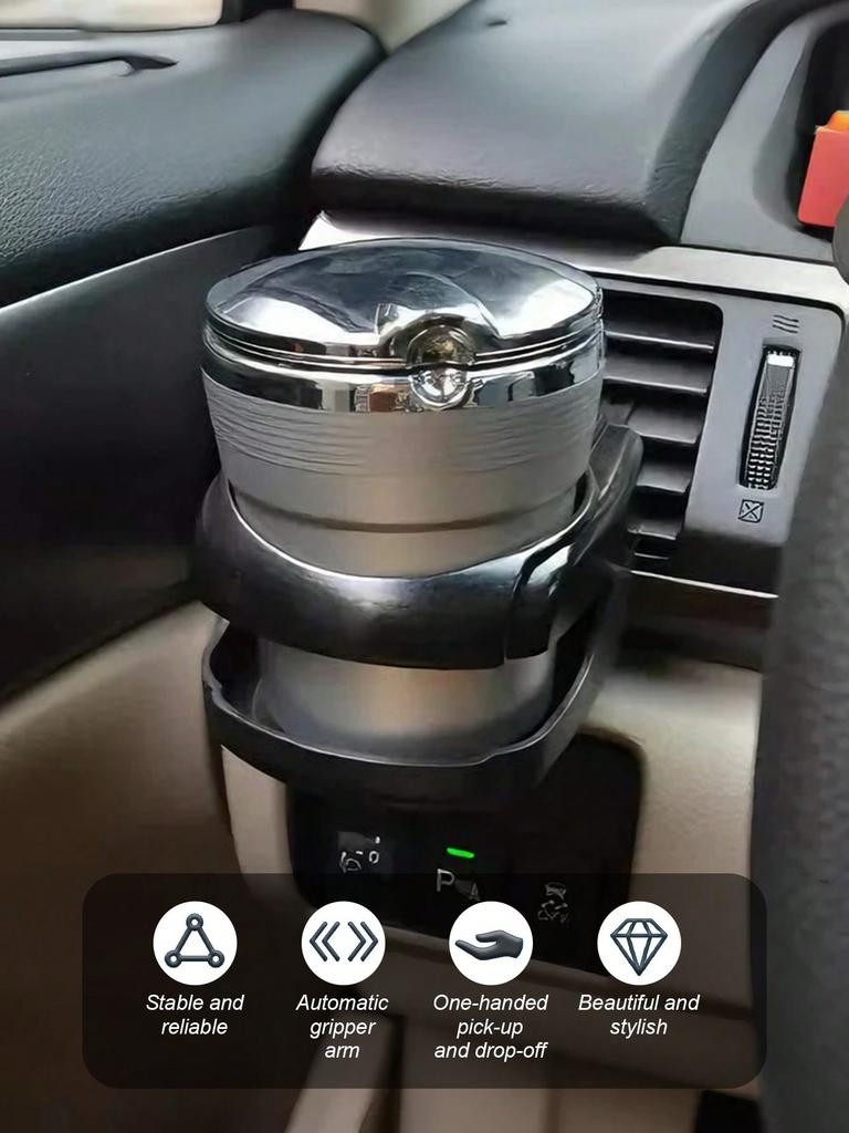 Universal Car Air Vent Cup Holder, ABS Plastic Drink Bottle Can Holder with Stable Clip & Non-slip Base