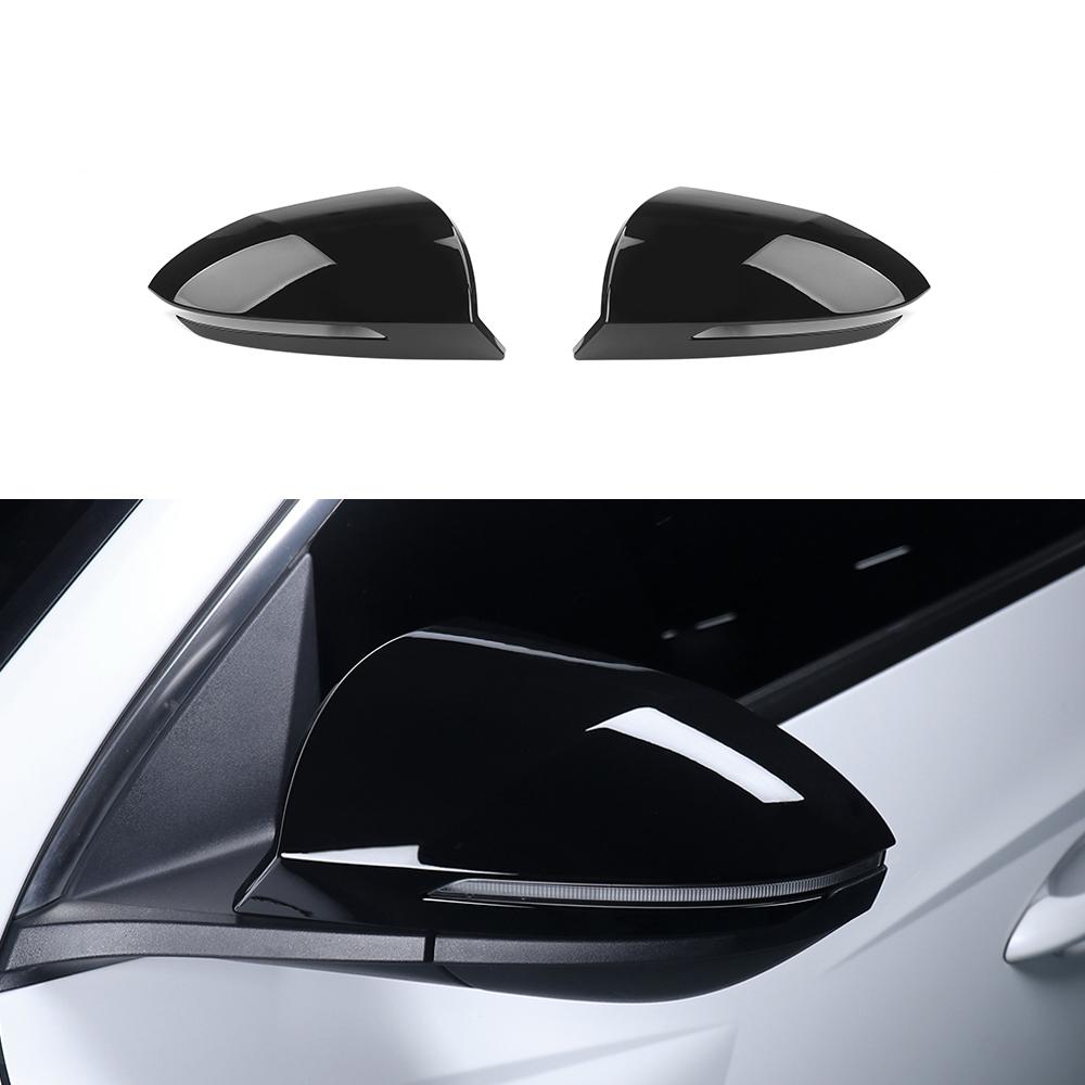 

For Hyundai Tucson NX4 2026-2026 Exterior Side Door Rearview Mirror Trim Carbon Fiber Pattern Car Side RearView Mirror Cover чёрный