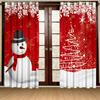 Merry Christmas Christmas Tree Pattern Sunshade Drapes 2 Panel Deluxe Livingroom Space Bedchamber Christmas Decoration Drapes