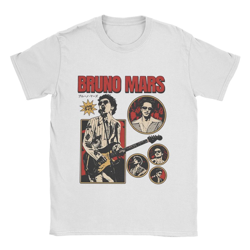 Bruno Mars Vintage 90S Unisex Women T Shirts Leisure Tees Short Sleeve Crewneck TShirt 100 Cotton Gift Tops