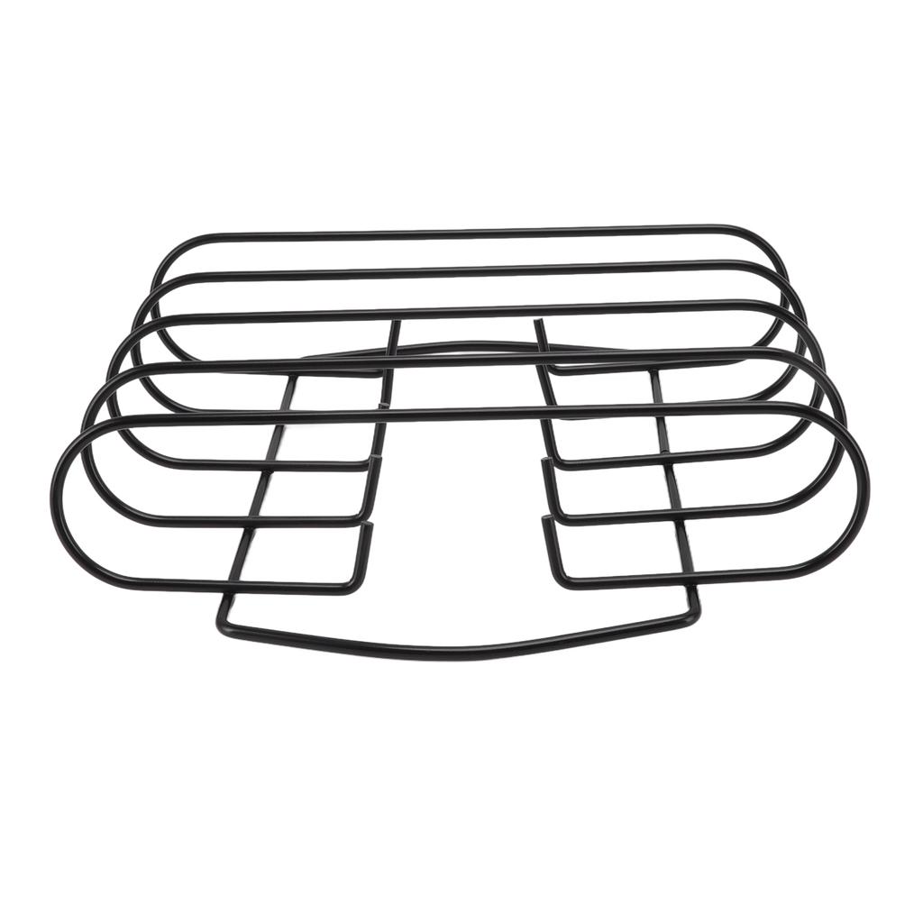 BBQ Rib Rack Iron Non Stick Grilling Rib Stand Black Barbecue Grill for Steak Lamb Chops Outdoor