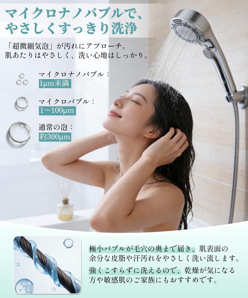 X XBEN Duschkopf mit hoher Reinigung 6 Wasserflussmodi Duschsparend zu Wasser Wasser Hautfeuchtigkeit Poren 4 Adapter Leck Hoher Wasserdruck Niedrig