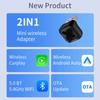NEW 2in1 Wired To Wireless CarPlay Mini Box Android Auto Adapter BlueTooth WiFi Connect Plug&Play For USB/Type C Dongle