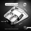 304 Stainless Steel 5-Compartment Lunch Tray Set