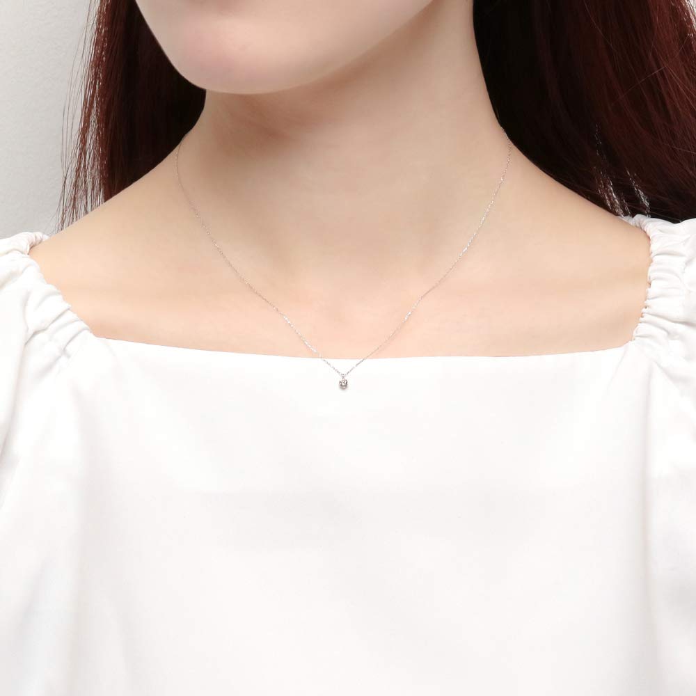 Estelle Platinum Champagne Diamond Necklace (0.1ct) 0442-0001-0020-0000 (Web Exclusive)