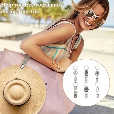 6 Stück Metall-Kappenhalter-Clip für Outdoor-Enthusiasten, sicheres winddichtes Hut-Haltewerkzeug, geeignet für verschiedene Kopfbedeckungen
