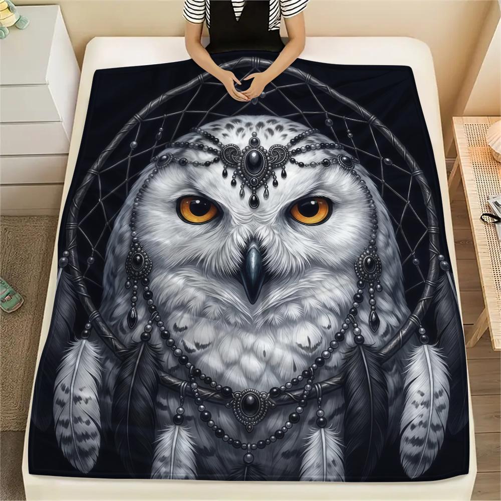 Dreamcatcher Animals Print Flannel Blanket,High quality Comfortable for All Seasons,Home Decor,Warmth and Comfort,Perfect for Christmas Gifts