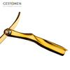 CESTOMEN Men Shaving Barber Tools Hair Razor Plating Folding Shaver Knife Zinc Alloy Straight Edge Safety Razor Barbearia Razor Blade Holder
