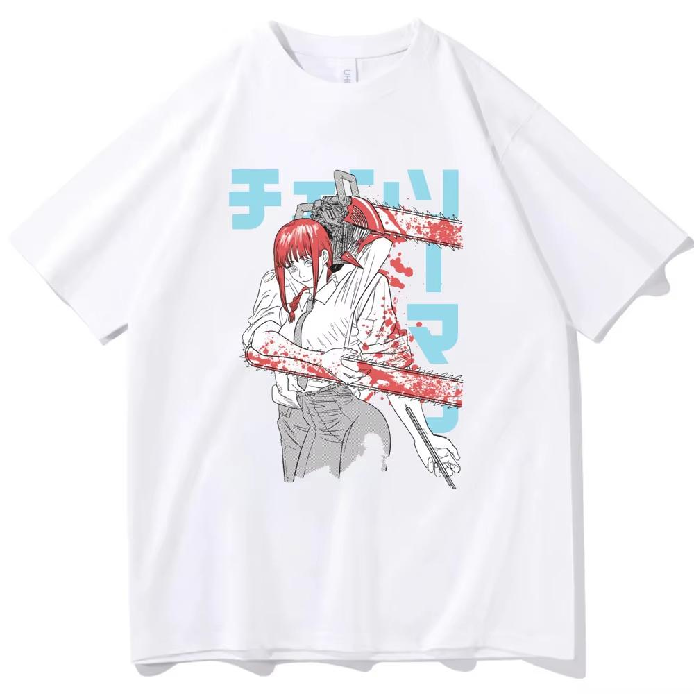 Sommer Neues Anime Kettensägen Unisex Bedrucktes T-Shirt Unisex und Damen T-Shirt Unisex Top Sport T-Shirt Unisex T-Shirt Harajuku Y2K Tee