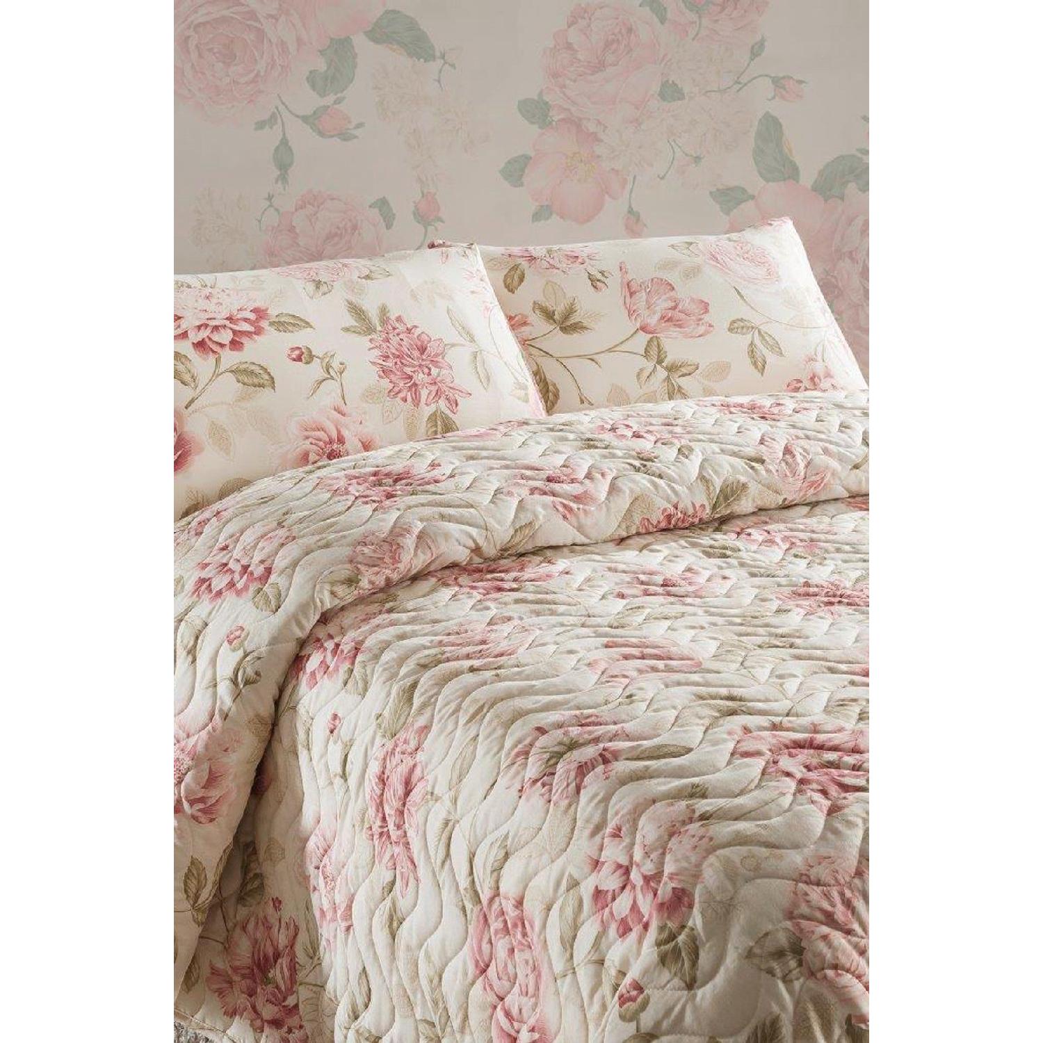

Double Kapitone Bed Cover Set Care Pink рожевий