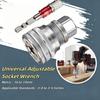 2pcs Adjustable Socket Wrench Set, 10-19Mm (3/8" - 3/4") Multi-Functional Ratchet Socket Wrench, Efficient Bolt And Nut Remover, Auto Repair Tools