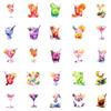50 Beautiful Watercolor Series Various Cocktail Drinks Graffiti Stickers Waterproof Stickers