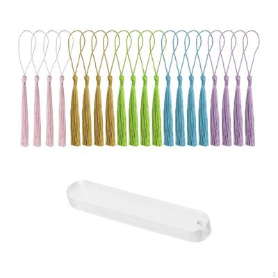 20 Stück Acryl-Lesezeichen mit Quasten, Geschenkanhänger, Basteln, DIY-Projekte, Lesen, handgefertigte Buchmarker