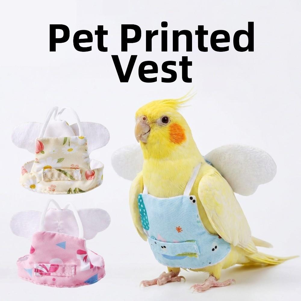 Adjustable Bird Flight Suit Breathable Escape Proof Parrot Flying Harness Anti-Bite Sun Protection Parrot Vest Suit Bird Walking