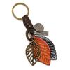 Personalized and Creative Retro Leaf Keychain Simple Woven Leaf Bag Pendant Car Key Pendant