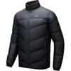 Mens Training Casual Comfortable Stand Collar Zipper Down Jacket Unisex Outerwear Basic-Black 152447915-4