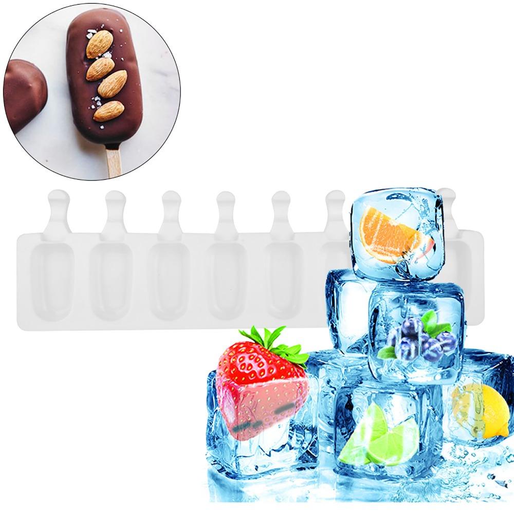 8 Cavity Popsicle Mould Freezer Safe Ice Cream Forms Ice Cream Makers Mould DIY Homemade