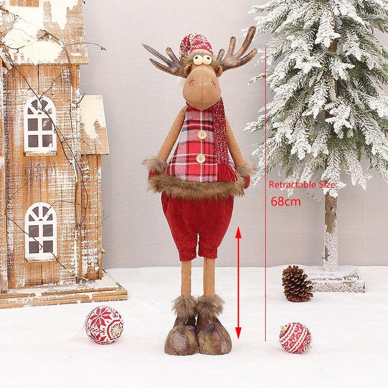 New Creative Christmas Doll Ornament Party Supplies Elk Festival Decoration Embellishment Plush Doll New Year's Supplies