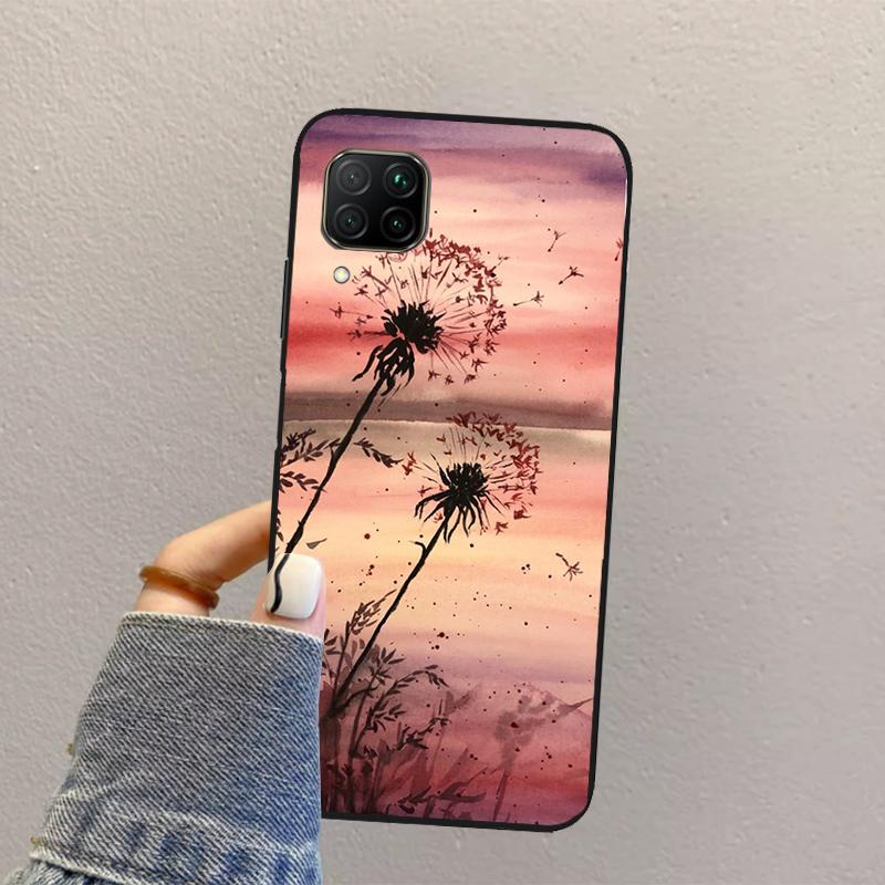 Dandelion For Huawei Nova Y70 Y90 Y60 Y73 Y72 Y61 Y91 12s 12i 11i 8i 9 10 SE P40 Lite P60 P30 Pro Case