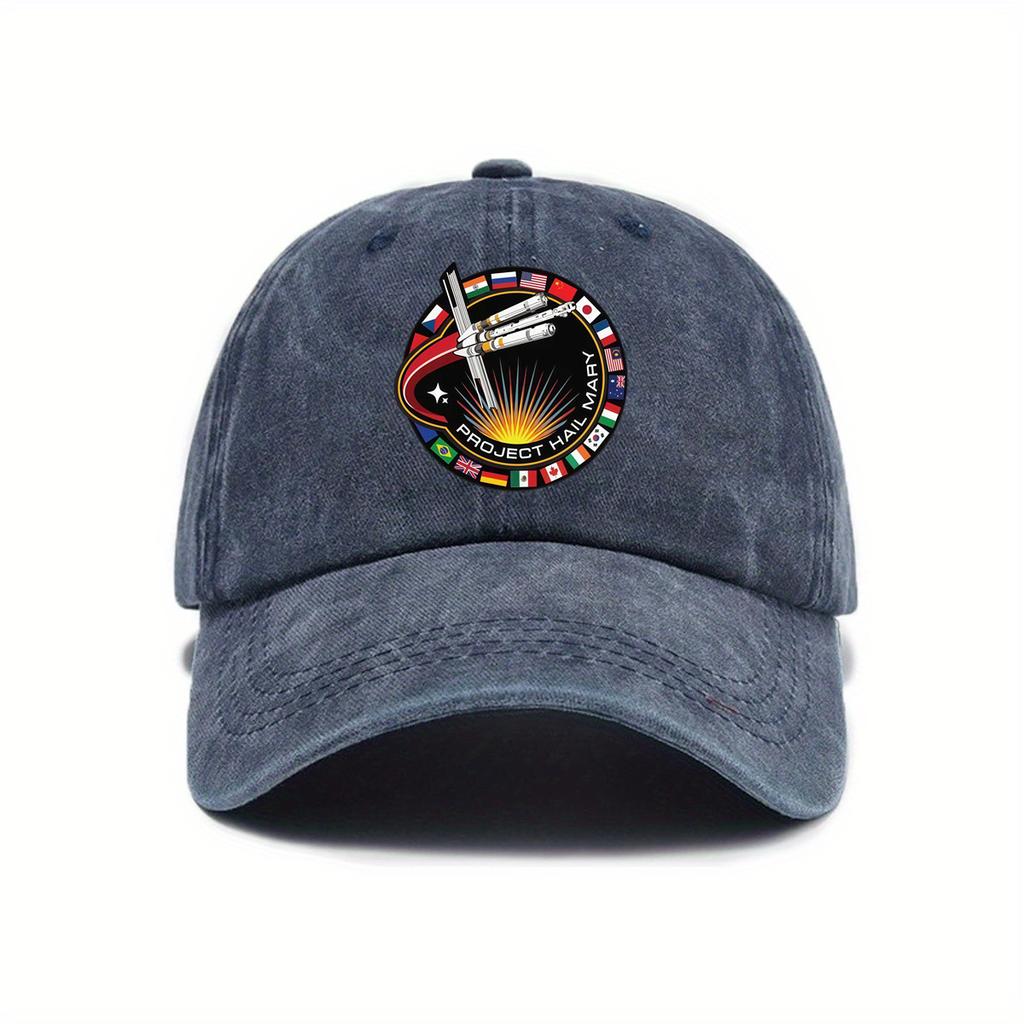 PROJECT HAIL MARY Bend Edge Soft Top Retro Washed Outdoor Baseball Cap Men