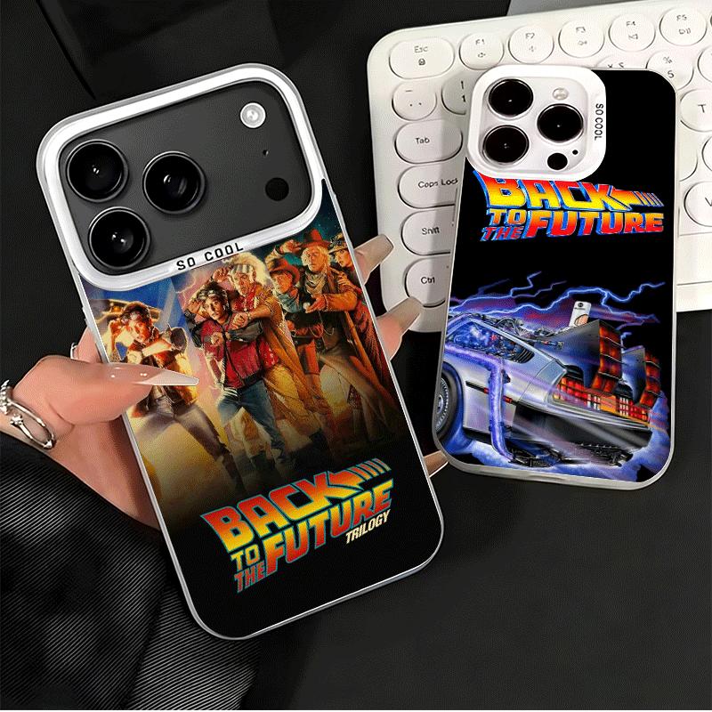 Back To The Future Soft Phone Case for iPhone 15 16 17 Pro Max 17Air 16E 14 Plus 13 12 Mini Shockproof Cover Back Shell